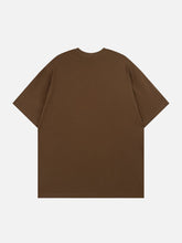 T-Shirt mit Buchstabenstickerei und Farbverlauf